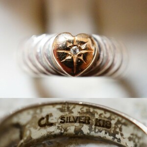 569 18 золотой серебряный натуральный бриллиантовое кольцо кольцо Vintage аксессуары SILVER K18 печать античный натуральный камень драгоценнный камень декортивный элемент 