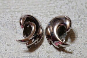 2029 GIVENCHY/ji van si. earrings both ear Vintage brand accessory antique silver color ear decoration ornament 