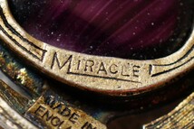 502 英国 MIRACLE/ミラクル ブローチ ヴィンテージ アクセサリー アンティーク イギリス 海外製 ゴールドカラー 装飾品_画像3