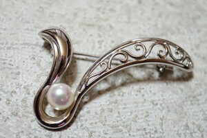 584 Akoya pearl book@ pearl pearl pendant brooch Vintage accessory ceremonial occasions pearl brooch ... necklace ornament 