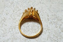571 天然オパール opal ゴールドカラー リング 指輪 ヴィンテージ アクセサリー アンティーク 天然石 色石 宝石 カラーストーン 装飾品_画像3