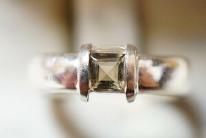 568 スモーキークォーツ リング 指輪 ヴィンテージ アクセサリー SILVER 925刻印 アンティーク 天然石 色石 宝石 カラーストーン 装飾品