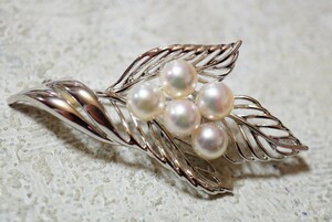 799 Akoya pearl book@ pearl pearl silver pendant brooch Vintage accessory SILVER stamp ceremonial occasions necklace ... ornament 