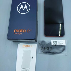 ●motorola moto e7 power 32GB XT2097-7 MC386 コーラルレッド SIMフリー IMEI353913481992755スマートフォン アンドロイドの画像1