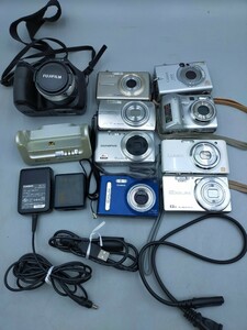 ●コンパクトデジタルカメラまとめ ９台 オリンパス カシオ ニコン キャノン パナソニック フジフィルム LUMIX EXILIM FinePix COOLPIX