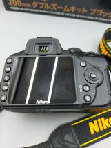 ●Nikon D3200 200m ダブルズームキット ブラック AF-S DX NIKKOR 18-55mm, DX VR Zoom-Nikkor 55-200mm デジタル一眼レフカメラ ニコン_画像4