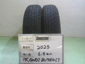 中古 ブリヂストン タイヤ 145/80R12 80/78NLT