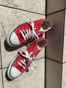  used CONVERSE ALLSTAR Converse all Star 27.0cm red low cut campus sneakers red men's M9696