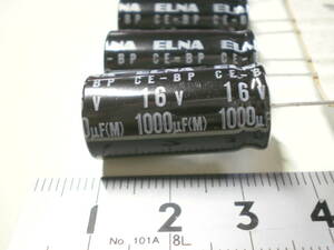  электролитический конденсатор 1000μF 16V 105*C EINA 5 шт. комплект не использовался товар [ несколько комплект иметь ] [ труба 2-2]