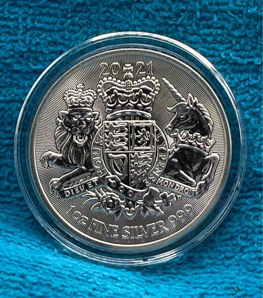 新品 英国2021年「英国王室の紋章・ライオン・ユニコーン」純銀 1オンス