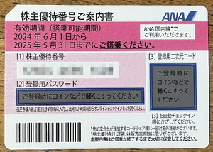 [ срочный * тот, кто спешит ]ANA акционер пригласительный билет 1 листов (2025 год 5 месяц 31 до дня ) номер сообщение OK