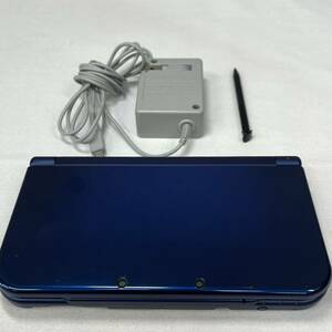 *[Nintendo/ Nintendo / nintendo ]New Nintendo 3DSLL 3DSLL металлик голубой первый период . settled без коробки RED-001 корпус blue игра 3DS с зарядным устройством 