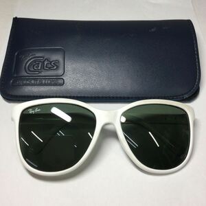 ※ 【Ray-Ban/レイバン 】白フレーム サングラス cats No.2 BAUSH S LOWB FRAME-NYLON ホワイト 白縁 カラーレンズ グリーンレンズ