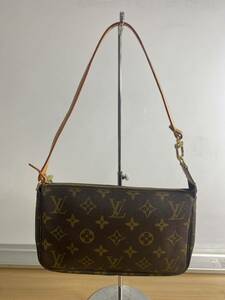 * [1 jpy start ]LOUIS VUITTON Louis Vuitton monogram handbag accessory pouch pochette accessory sowa-ruBJ0022