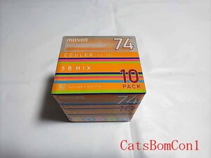 [未開封] MD ミニディスク 10枚パック maxell COULER 5色Mix CUMD74MIX.10P 日本製