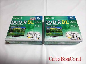 DVD-R DL maxell итого 20 листов 8.5GB 215 минут 1 раз видеозапись для CPRM соответствует 2-8 скоростей [ нераспечатанный ] DRD215WPE.10S