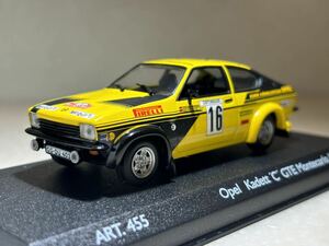 1/43 「オペル カデットC クーペ GTE モンテカルロ」　イエロー 1978年 「いすゞ ジェミニ クーペ」 兄弟車 ディテイルカーズ製　ART.455