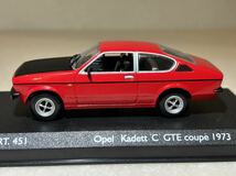 1/43 「オペル カデットC クーペ GTE」レッド　1973年 「いすゞ ジェミニ クーペ」 兄弟車 ディテイルカーズ製　ART.451_画像6