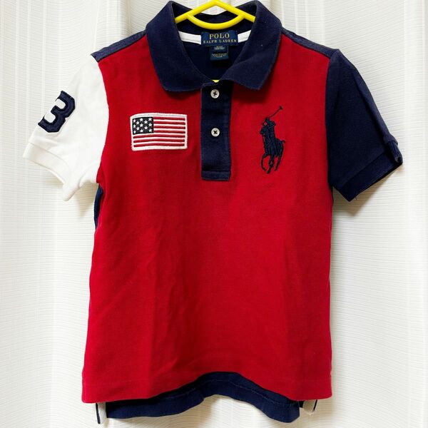 POLO RALPH LAUREN 男の子 おとこのこ ボーイズ ポロシャツ 半袖 ラルフローレン ネイビー レッド ラガー