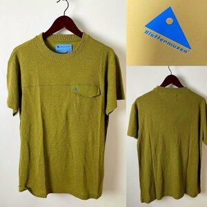 ♪【新品 名品】KLATTERMUSEN クレッタルムーセン 20688M21_547 Aurvandil SS Tee Mens ポケット Tシャツ L リヨセル リネン グリーン系