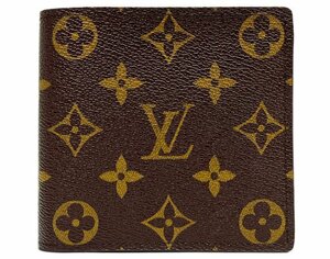 美品 LOUIS VUITTON ルイ・ヴィトン M61675 ポルトフォイユ マルコ モノグラム ブラウン系 ゴールド金具 二つ折り財布 ウォレット 保存袋有