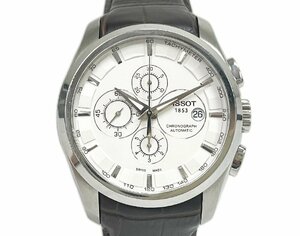 TISSOT ティソ 1853 メンズ 腕時計 T035627 クロノグラフ 自動巻き オートマチック デイト ラウンド ホワイト文字盤 純正ベルト 稼動品