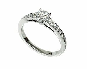 .NIWAKA flower beauty HANAURARA No.3380 diamond ring ring platinum Pt950 3.7g diamond 0.38ct 8 number D IF 3EX GIA expert evidence box have new goods finish settled 