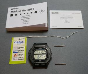 ■ CASIO カシオ　ランニングウォッチ　腕時計　ブラック×ブルーグリーン　海外モデル 並行輸入品　WS-1400H-3A　ベルト無し　ケースのみ