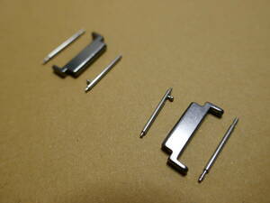  wristwatch belt band adaptor adapter 18 = 20mm made of metal metal gunmetal chi-p Casio chipkasi custom cusomize 