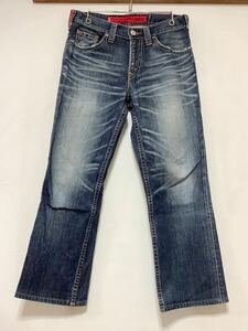 O-1238 Levi's red loop リーバイス 502 デニムパンツ W31 ユーズド加工 ジーンズ ジーパン