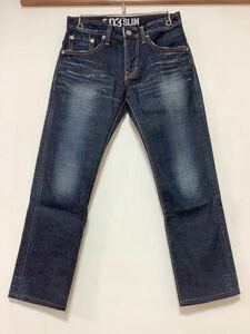 O-1241 EDWIN BLUE TRIP EDGELINE エドウィン 503 SKINNY SLIM デニムパンツ W28 ユーズド加工 スリム ジーンズ ジーパン 日本製