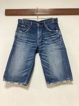 O-1268 Levi's リーバイス 503デニムハーフパンツ W30 ユーズド加工 デニムショートパンツ 半パン_画像1