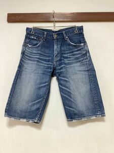 O-1268 Levi's リーバイス 503デニムハーフパンツ W30 ユーズド加工 デニムショートパンツ 半パン