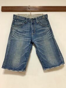 M-1253 Levi's リーバイス 503 デニムハーフパンツ W30 ユーズド加工 デニムショートパンツ 半パン