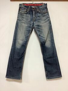 M-1265 EDWIN EDGE OF BLUE JEANS エドウィン EG503 デニムパンツ W30 ユーズド加工 ジーンズ ジーパン 日本製