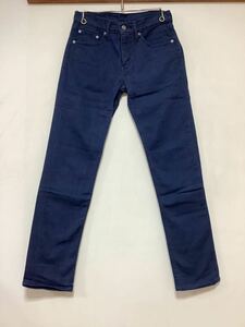 N-1211 Levi's リーバイス 511 カラーデニムパンツ カラージーンズ W28 スリム ネイビー 白タブ ストレッチ入り ジーパン