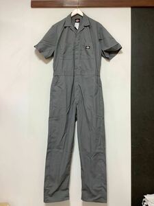 O-1271 メキシコ製 Dickies ディッキーズ 半袖オールインワン 半袖つなぎ MR グレー 作業着 33999GY