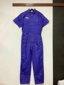 O-1275 YAMAHA MOTOR Yamaha motor short sleeves coveralls short sleeves all-in-one working clothes mechanism nik light blue purple LL wise gear WY201