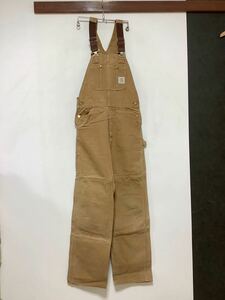 R-1257 USA made Carhartt Carhartt Duck ground overall W30 90's Vintage Brown double knee working clothes Work wear 