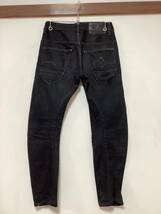 N-1279 G-STAR RAW ジースターロウ ブラックデニムパンツ W28 ARC 3D スリムブラックジーンズ ジーパン_画像2