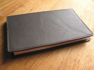  with translation (b20) original leather new book version book cover dark brown ( dense brown ) cow shrink leather W245