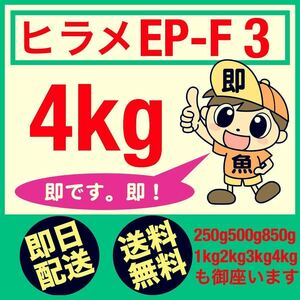 浮餌 ひらめEP-F3 4kg 送料無料（北海道 沖縄もOK）らんちゅう 錦鯉 アロワナ ダトニオ オスカーの餌 亀にも有効です