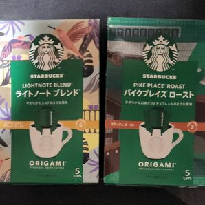 スタバ　オリガミ　ライトノートブレンド、パイクプレイスロースト各1箱分