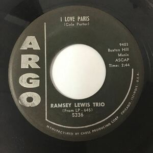 US盤 45/ Ramsey Lewis Trio / I Love Paris / Song Of India