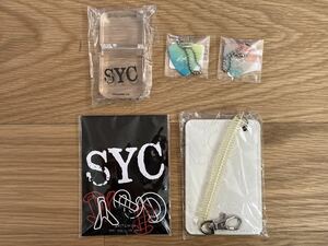 【FC限定 5点セット】山本彩 SYC ① スマホスタンド ② パスケース ③ 三色クリップ ④ ⑤アプリくじ ギターピックキーホルダー / 新品