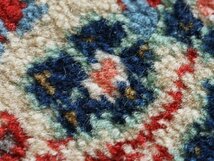 魁◆高級ペルシャ絨毯 イラン ウール100% 手織り 205×134㎝ ラグ アクセントラグ カーペット_画像8