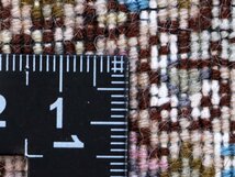 魁◆本物保証 特級ペルシャ絨毯 クム タブリーズ産 未使用品 最上手作品 129×85㎝ 細密手織り64万ノット ウール＆シルク 極上品！_画像10
