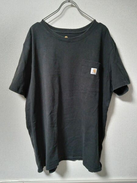 carhartt カーハート　Tシャツ　ブラック　XXL 2XLサイズ　90s 半袖 クルーネック