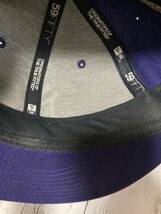 NEWERA ニューエラ　パープル　紫　NY ベースボールキャップ　HIPHOP 59FIFTY キャップ_画像7