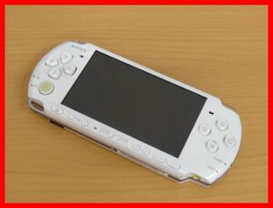 2405★M-1360★SONY ソニー PSP-3000シリーズ ホワイト系 ケース付き★バッテリー無し 簡易動作確認 中古品